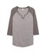 Alternative Apparel Womens/Ladies Outfield Vintage 50/50 Long Sleeve T-shirt (Smoke/Vintage Coal) - UTRW6011