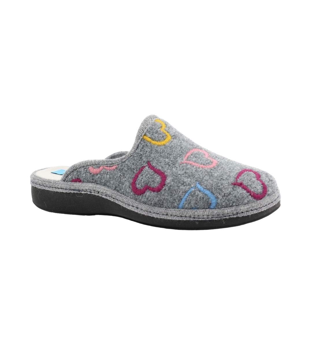 Chaussons Mules Love Femme Gris Lunar-1