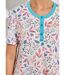 Chemise de nuit courte imprimée col tunisien-3