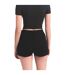 Womens/ladies Essential Plain Skort Obsidian Black Skims-3