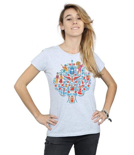 Disney - T-shirt COCO TREE PATTERN - Femme (Gris chiné) - UTBI14325
