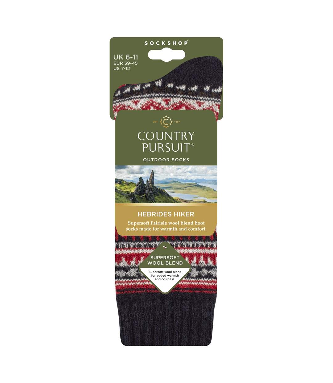 C Country Pursuit - Chaussettes Homme Laine Mélangée | Randonnée Bottes-2