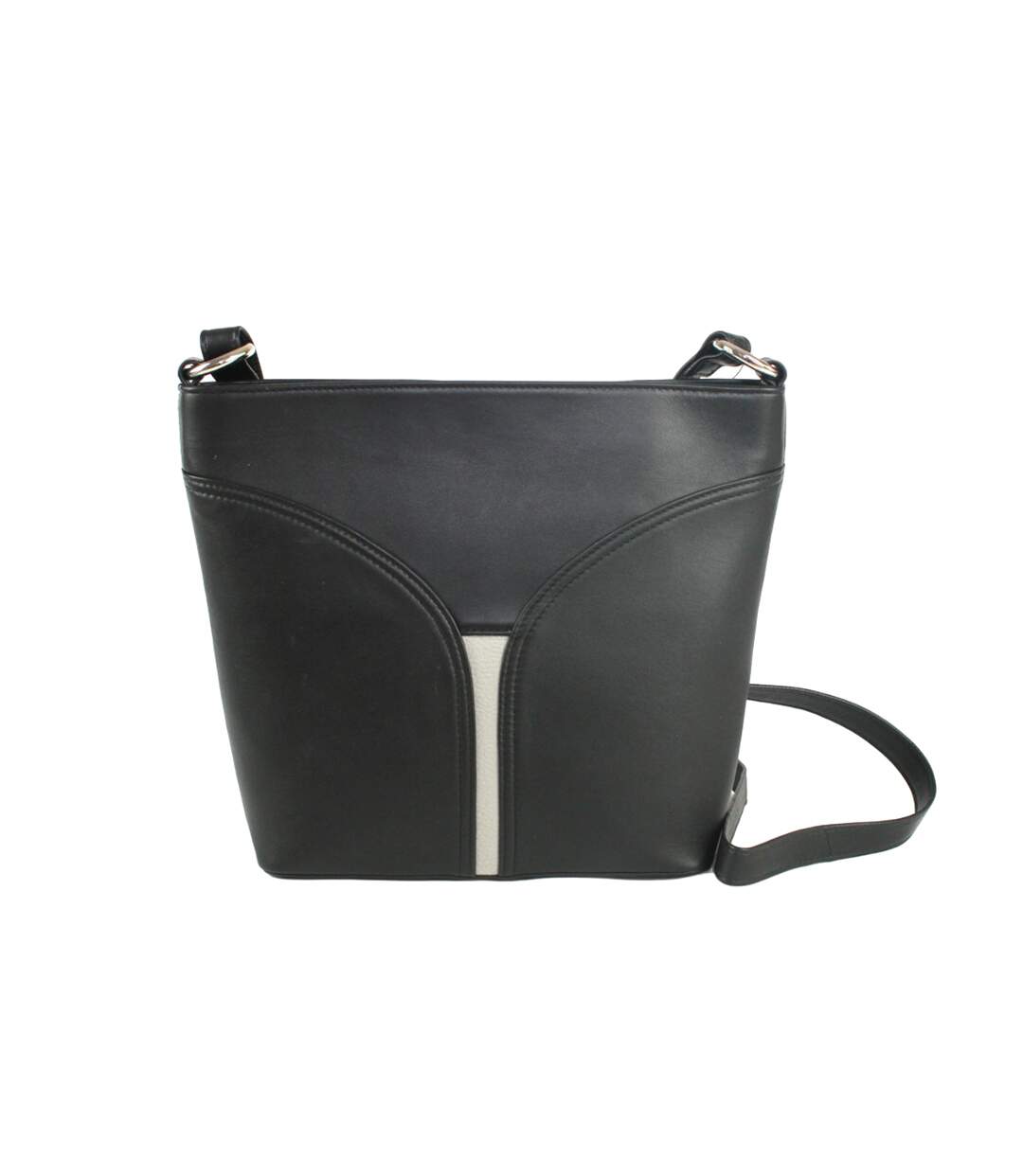 Sac Bandoulière Caitlin Taille Unique Noir Blanc Cassé Eastern Counties Leather-1