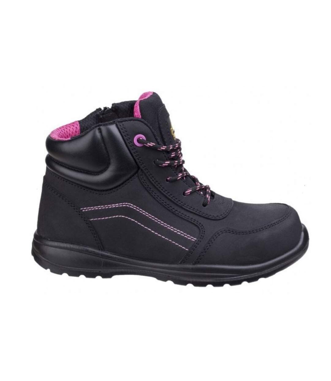 Safety womens/ladies composite safety boots with side zip black Amblers-3