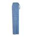 Womens/ladies Denim Lightweight Cargo Trousers Skyblue Washed Urban Classics-4