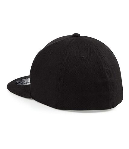 Beechfield Mens Flat Peak Rapper Cap (Black)