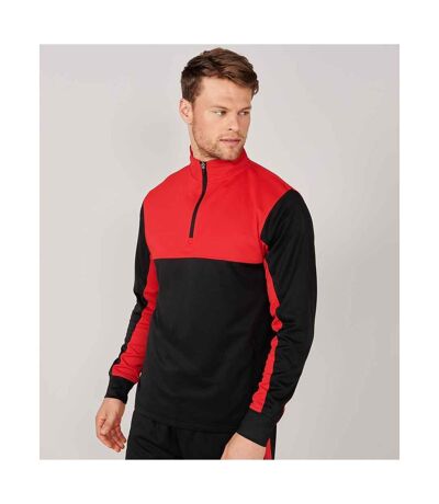 Haut De Survêtement Adulte Noir Rouge Finden & Hales