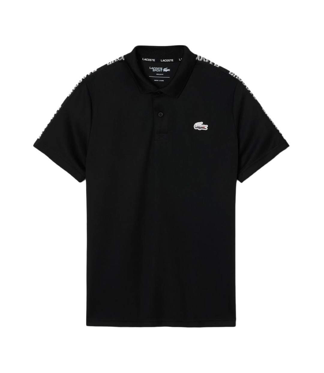 Polo noir homme lacoste ultra dry crocodile paysage-3