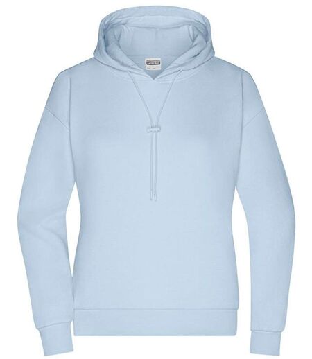 Sweat-shirt à capuche Bio - Femme - 8033 - bleu pastel