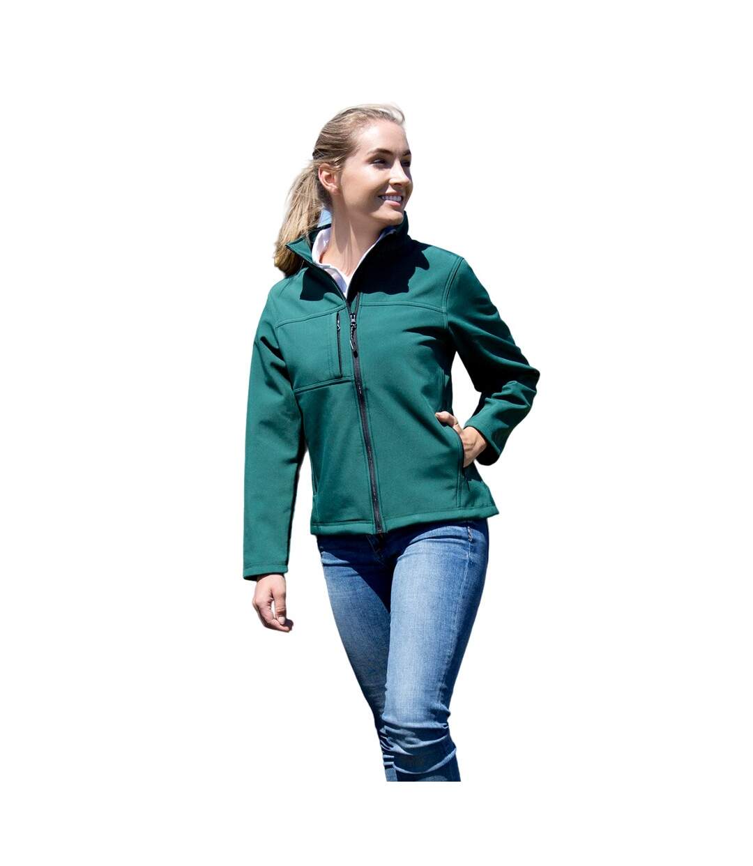 Veste softshell classic femme vert bouteille Result-2