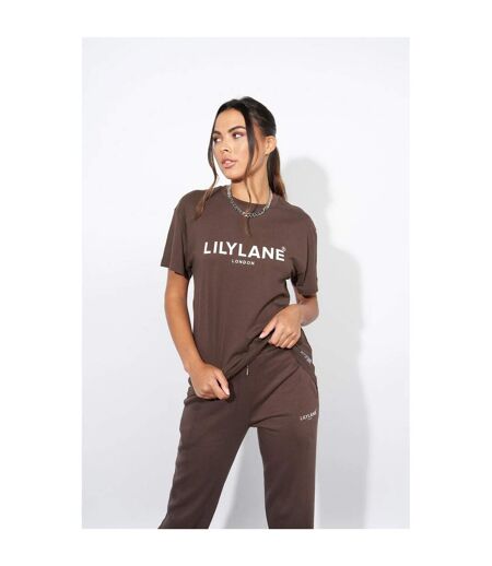 T-shirt Eliana Femme Marron Lily Lane