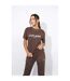 T-shirt Eliana Femme Marron Lily Lane-1