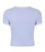 Womens/ladies Heritage Ringer Crop Top Lilac New Balance-2