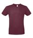 Tee-shirt B&c Mens #e150 Bordeaux B And C-1