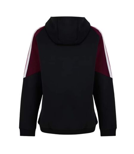Mens Logo Regular Hoodie Black Maroon Adidas