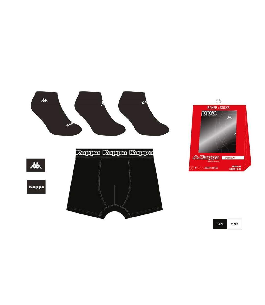 Boxer homme KAPPA Lot de 3 PACK CADEAUX Pack de 3 Boxers avec 9 SNEAKERS-3