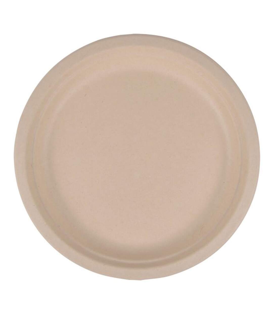 Lot de 12 Assiettes Jetables Canne 22cm Naturel-1