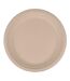 Lot de 12 Assiettes Jetables Canne 22cm Naturel-1