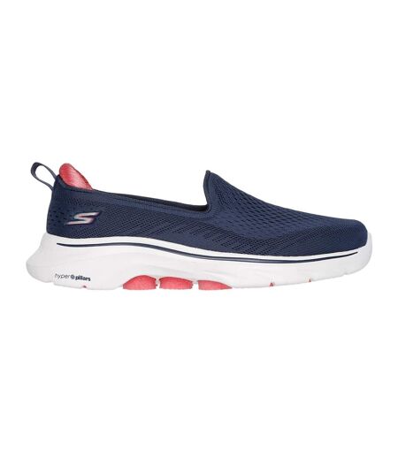 Womens/ladies Go Walk 7 Vina Trainers Navy Coral Skechers
