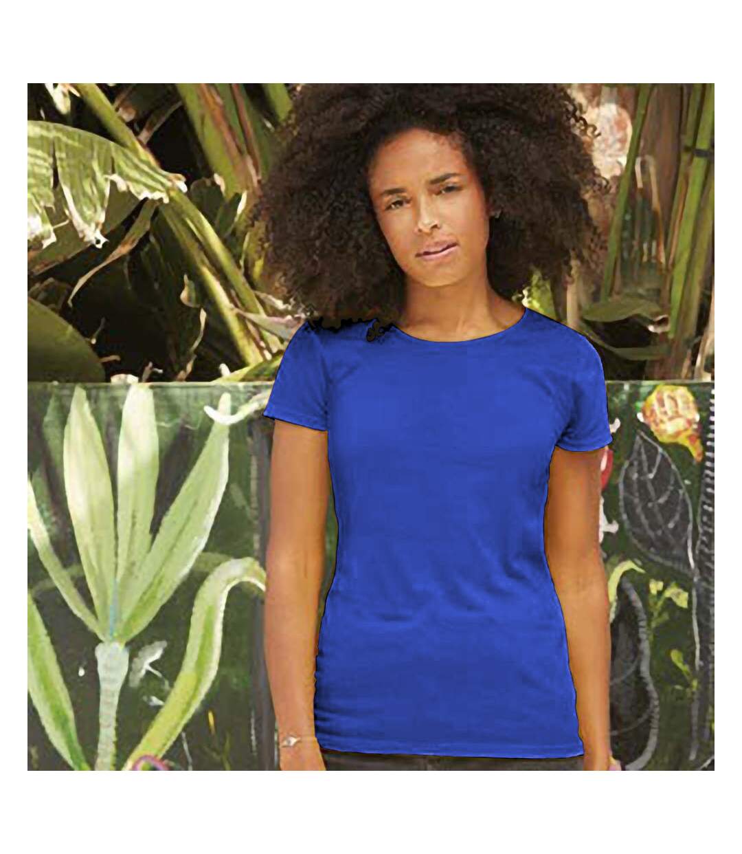 T-shirt femme bleu roi Fruit of the Loom