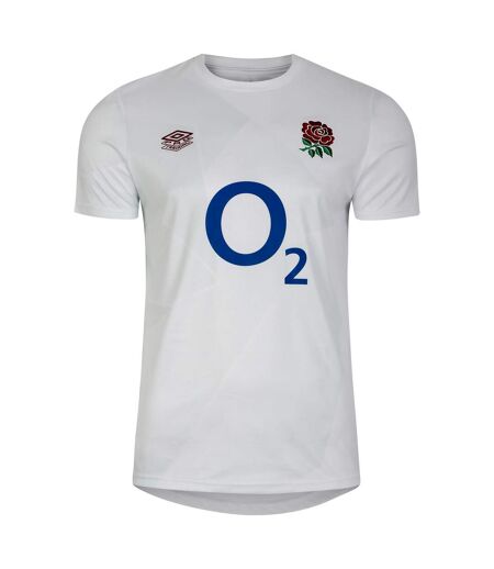 Umbro Mens 23/24 England Rugby Warm Up Jersey (Brilliant White/Wan Blue)