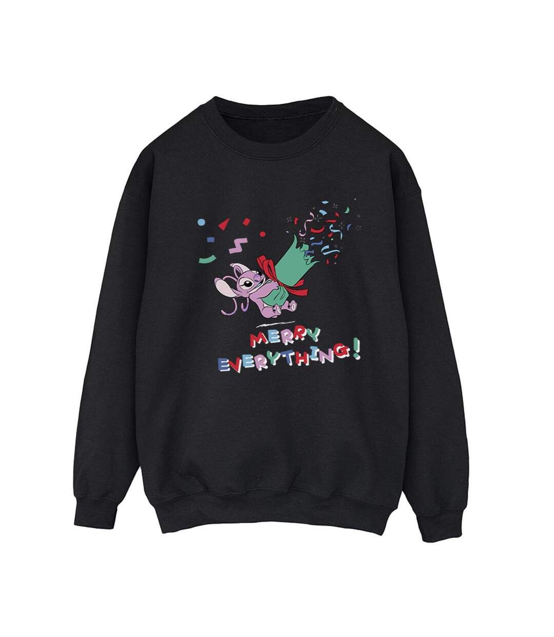Disney - Sweat LILO AND STITCH ANGEL MERRY EVERYTHING - Femme (Noir) - UTBI22659-1