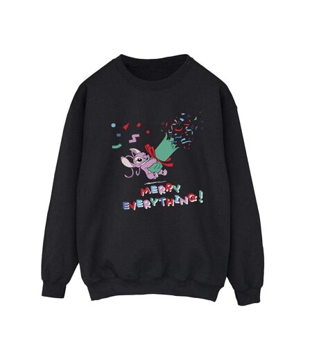 Disney - Sweat LILO AND STITCH ANGEL MERRY EVERYTHING - Femme (Noir) - UTBI22659