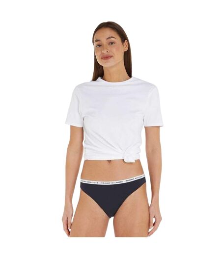Pack Of 3  Womens/ladies Logo Cotton Briefs  Grey White Black Tommy Hilfiger