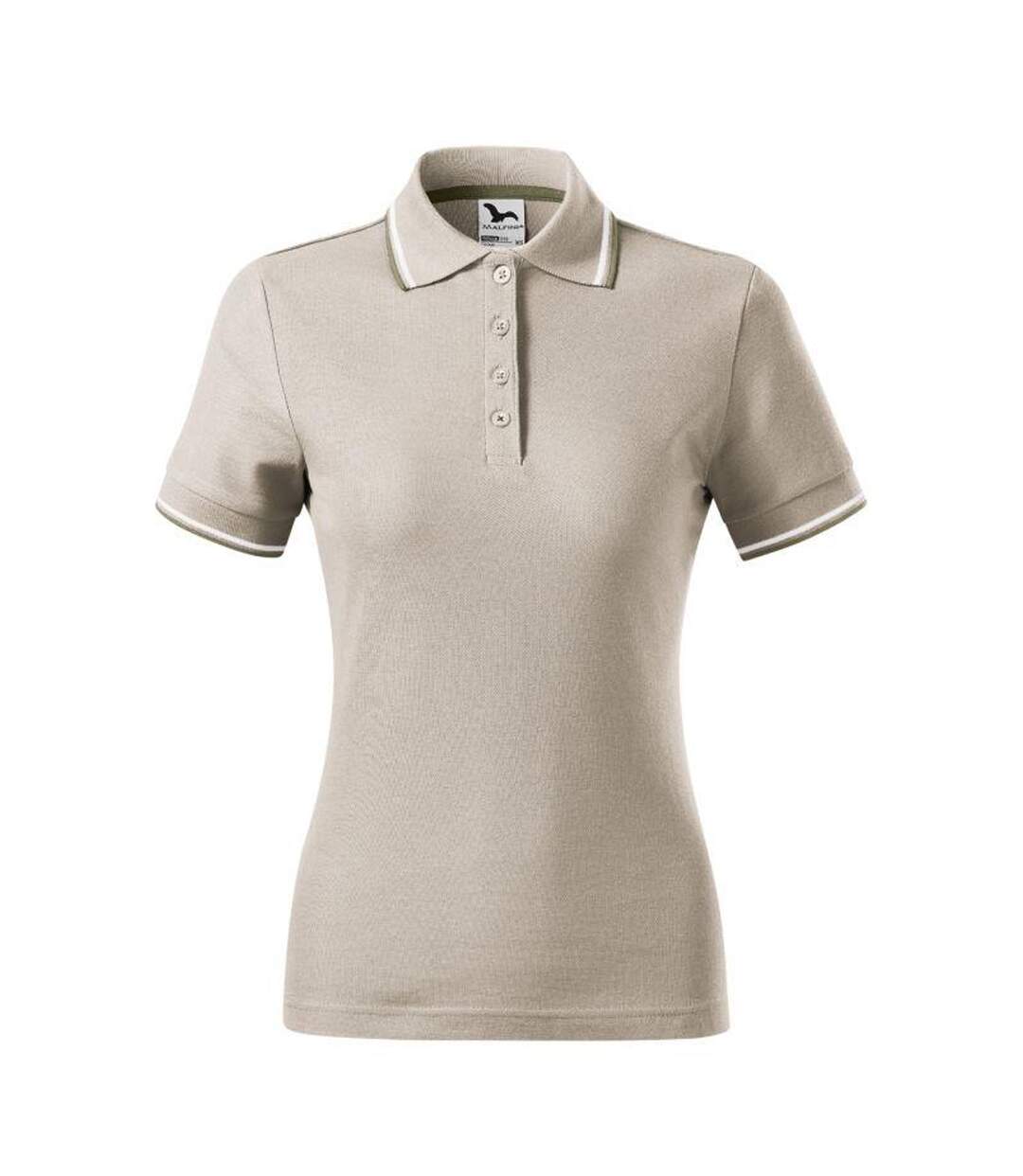 Womens/ladies Focus Pique Polo Shirt Ice Grey Malfini-1