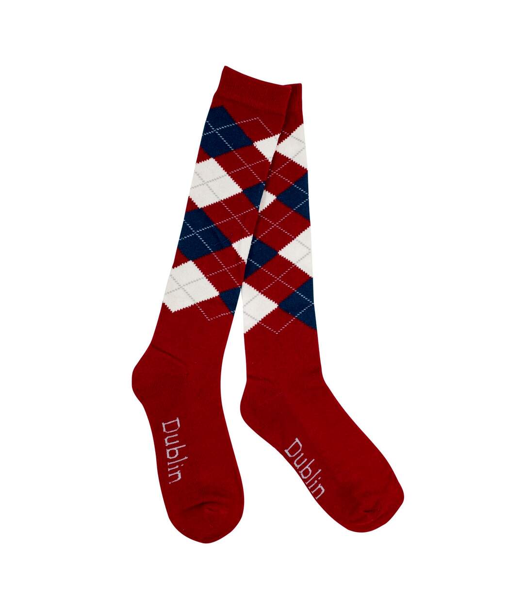 Dublin Unisex Argyle Socks (Red/Navy/White) - UTWB1070-3