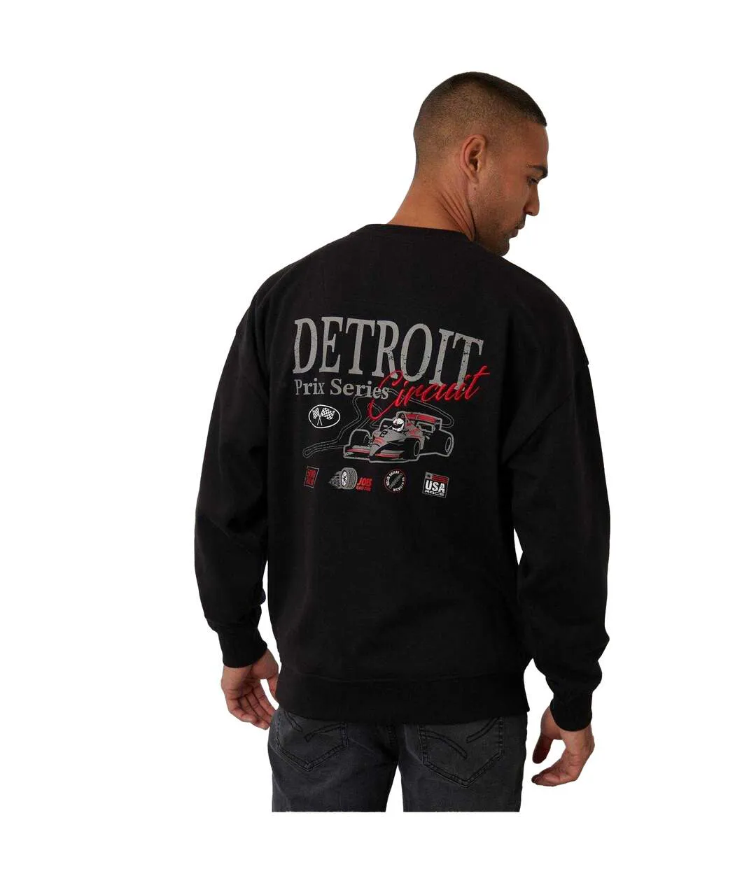 Mens Detroit Jumper Black Threadbare-3