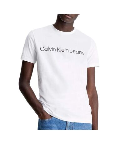 T-Shirt blanc homme calvin klein jeanscore institutional - l
