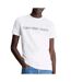 T-Shirt blanc homme calvin klein jeanscore institutional - l-1
