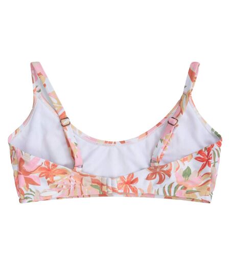 Womens/ladies skye bralette bikini top off white Animal