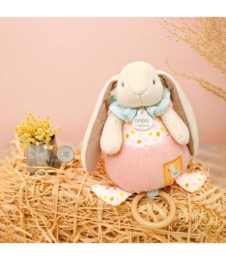 Doudou boîte à musique lapin Ciboulette polyester collection DANS MON JARDIN