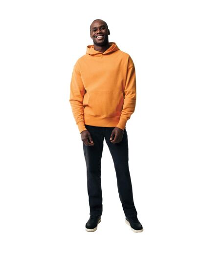 Unisex adult yoho recycled cotton relaxed fit hoodie sundial orange Iqoniq
