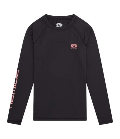Haut Thermique Piste Femme Noir Vif Animal