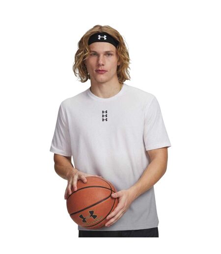 T-shirt Motif/style Logo Empilé Homme Blanc Under Armour