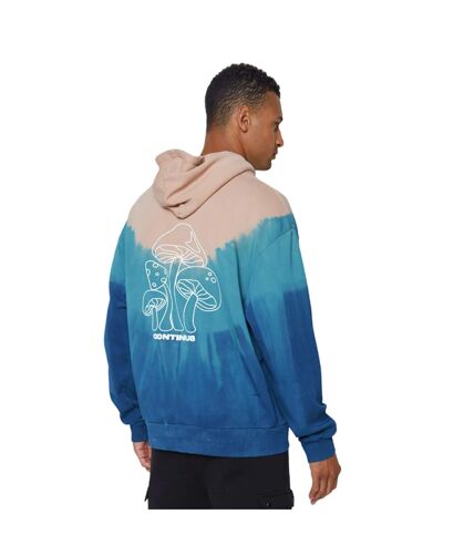 Sweat à capuche tie dye mushroom adulte beige / bleu marine Hype