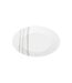 Lot de 6 Assiettes à Dessert Lignes 19cm Blanc-2
