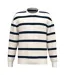 Unisex Adult Striped Sweatshirt Ivory Navy Native Spirit-1