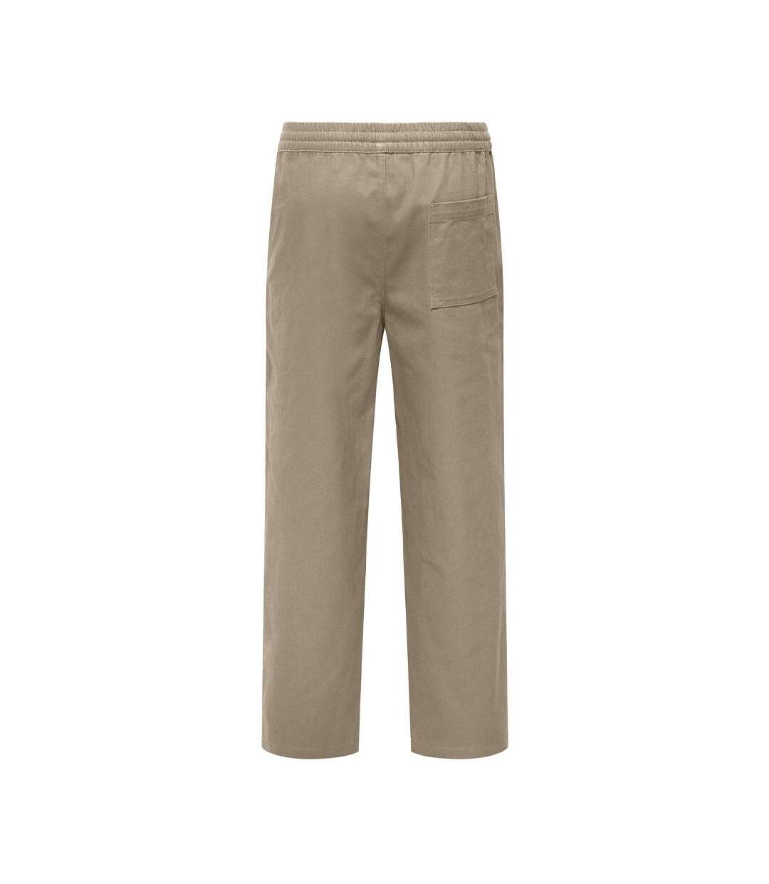 Pantalon fluide beige foncé homme only & sons bologna-2
