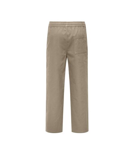 Pantalon fluide beige foncé homme only & sons bologna