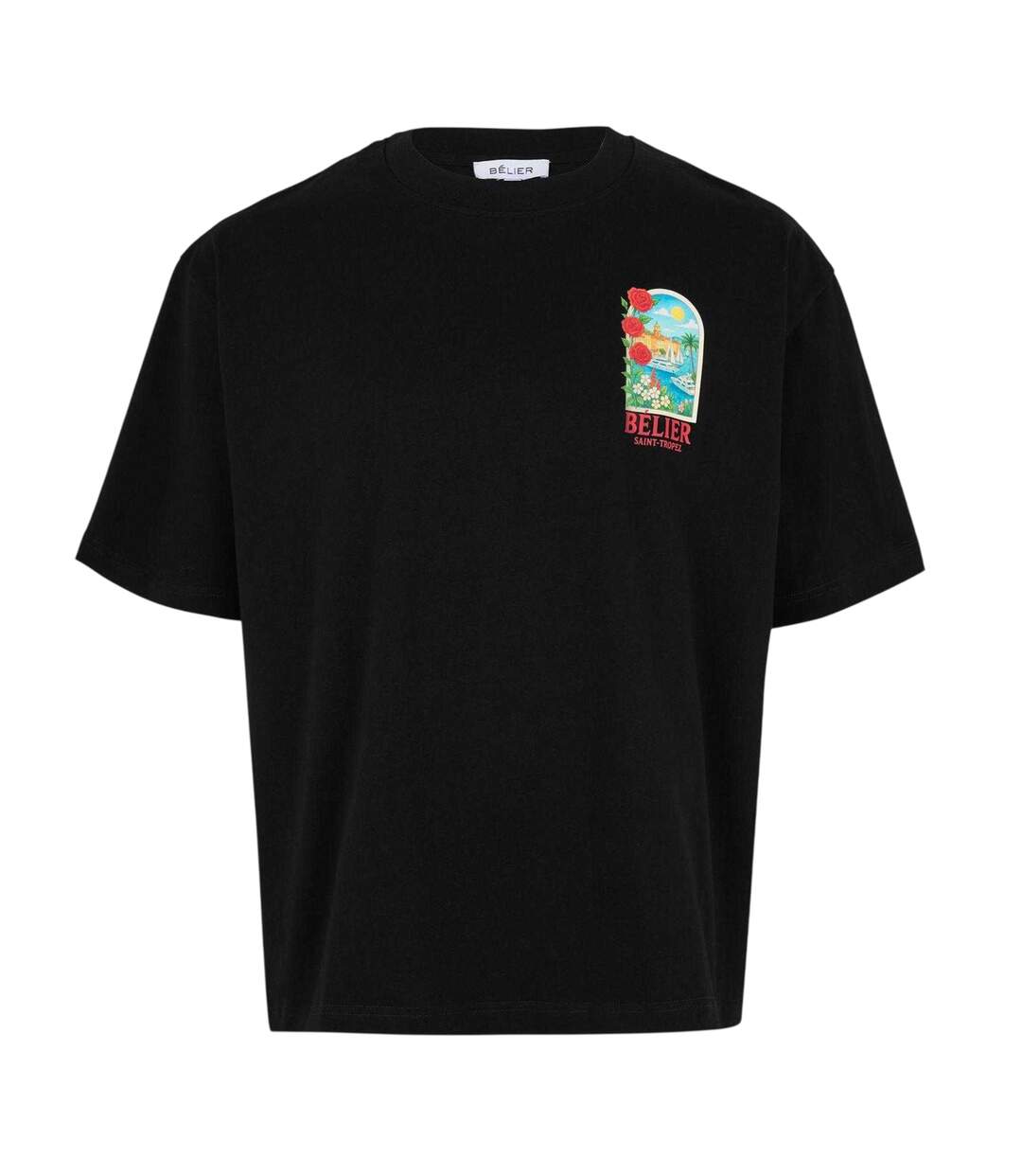 T-shirt Motif/style Imprimé Graphique St. Tropez Arch Homme Noir Belier-3