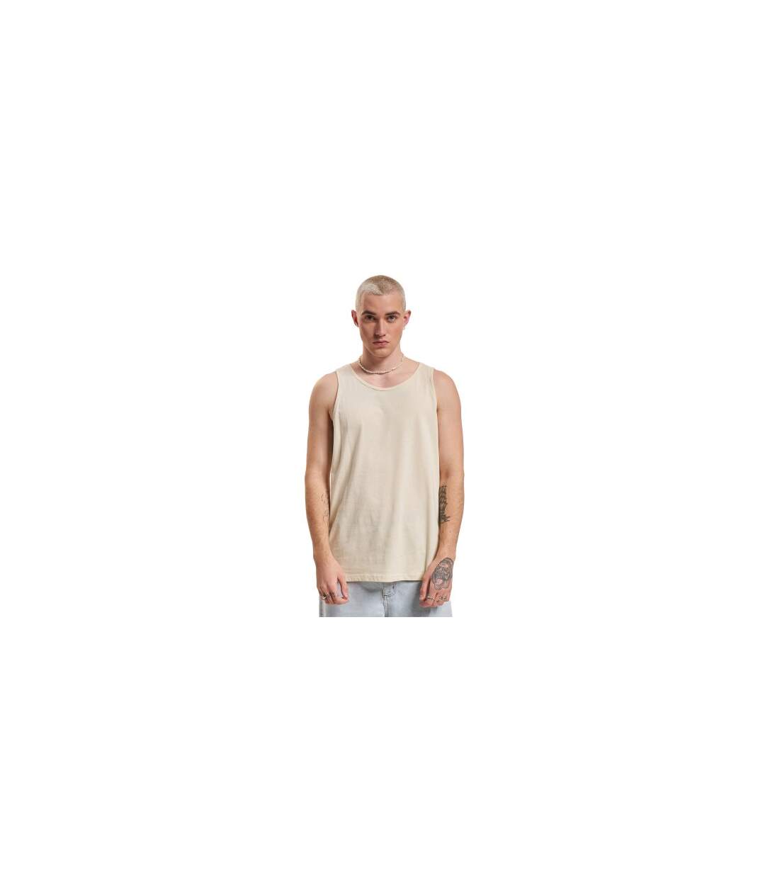 Mens Basic Tank Top Sable Build Your Brand-2