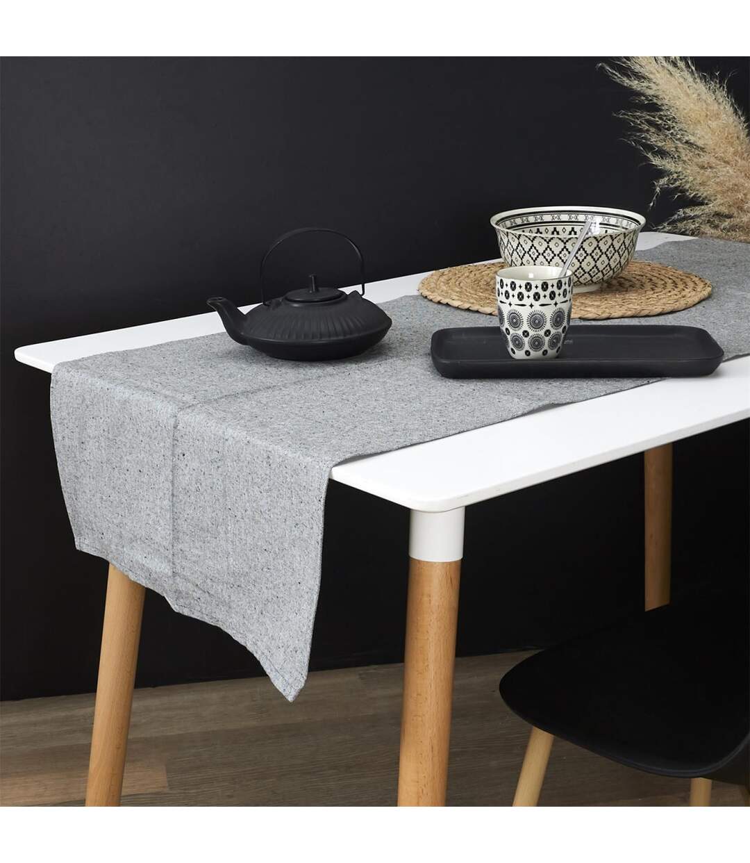 Chemin de Table Déco Lunabel 50x150cm Vert Olive-2