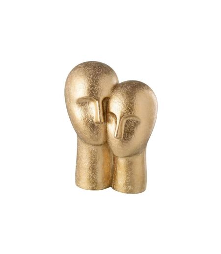 Statuette en Résine Tête Couple 42cm Or
