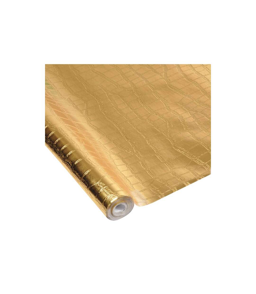 Nappe Plastique Effet Peau de Crocodile 1,20x5m Or-1