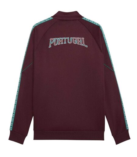 Mens Lightweight Fitted Tracksuit Top Red Green Puma