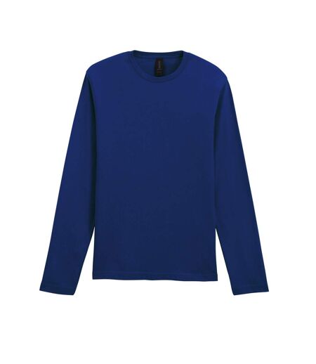 Mens Soft Style Long Sleeve T-shirt Navy Blue Gildan